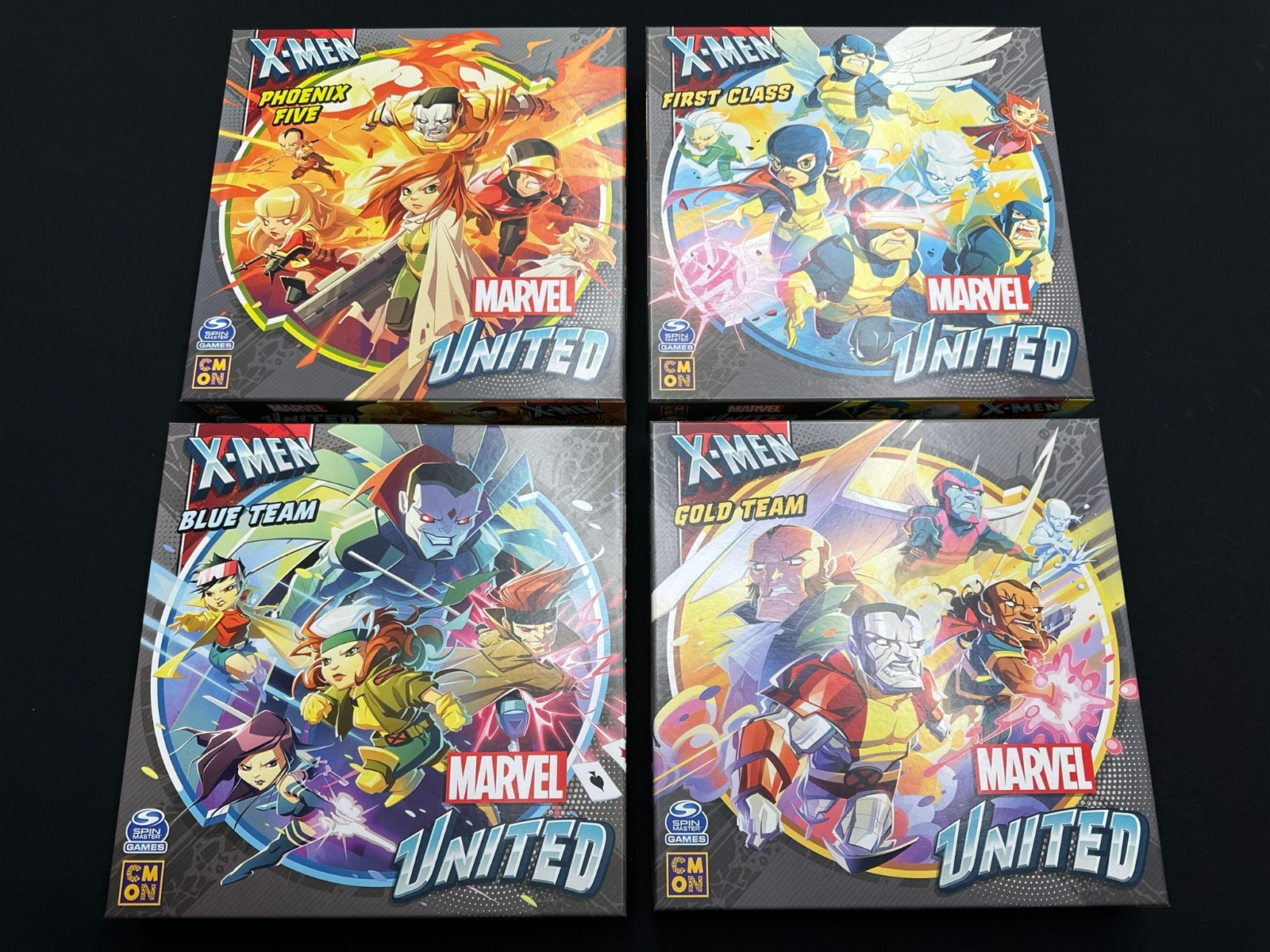 Marvel United 4x Expansion Lot (First Class, Blue, Gold, Phoenix) Kickstarter