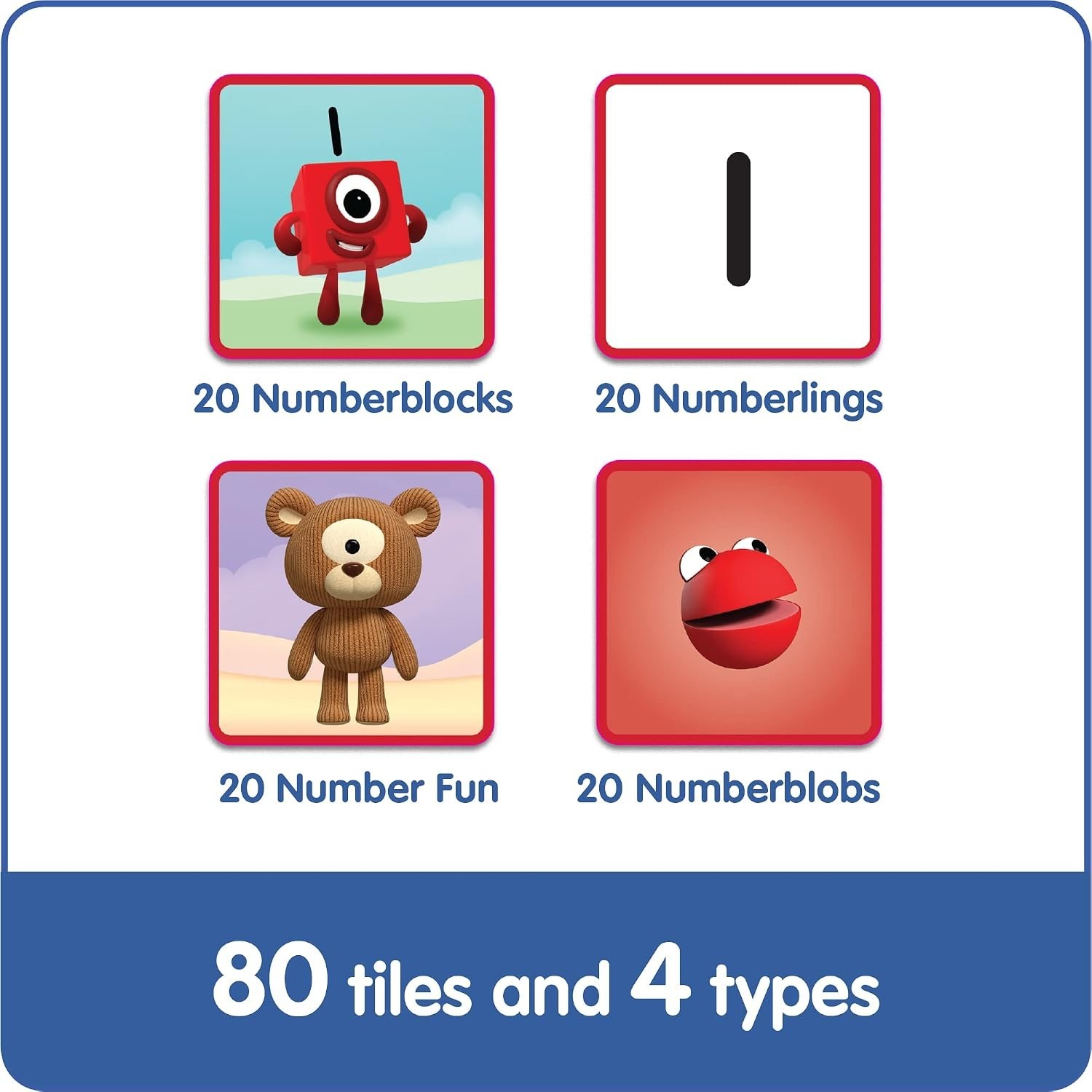 Learn with Numberblocks: 80-Tile Matching Game for Toddlers & Preschoolers