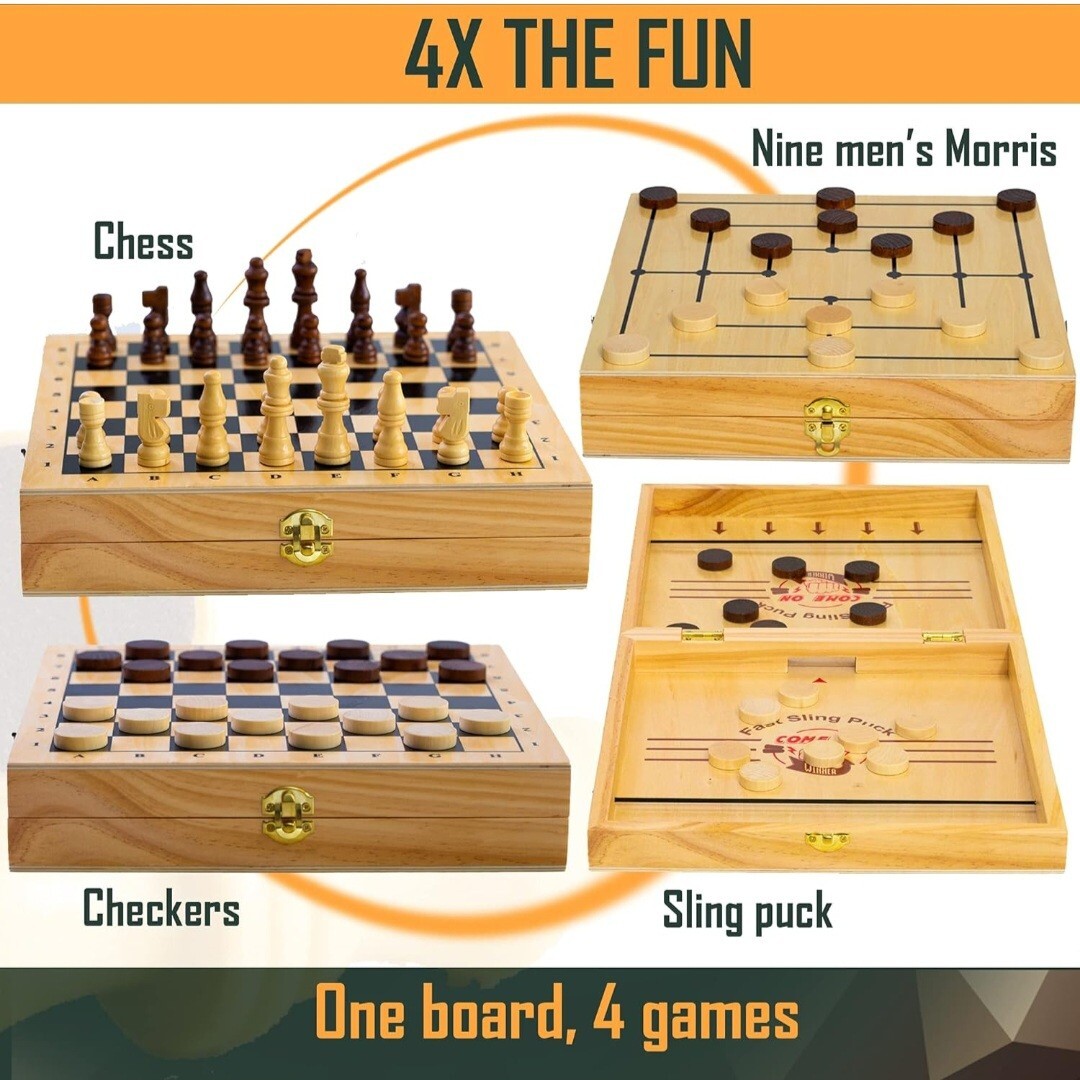 Fast Sling Puck Game – Tabletop Battle – Family Fun Toy – Hand-Eye Coordination