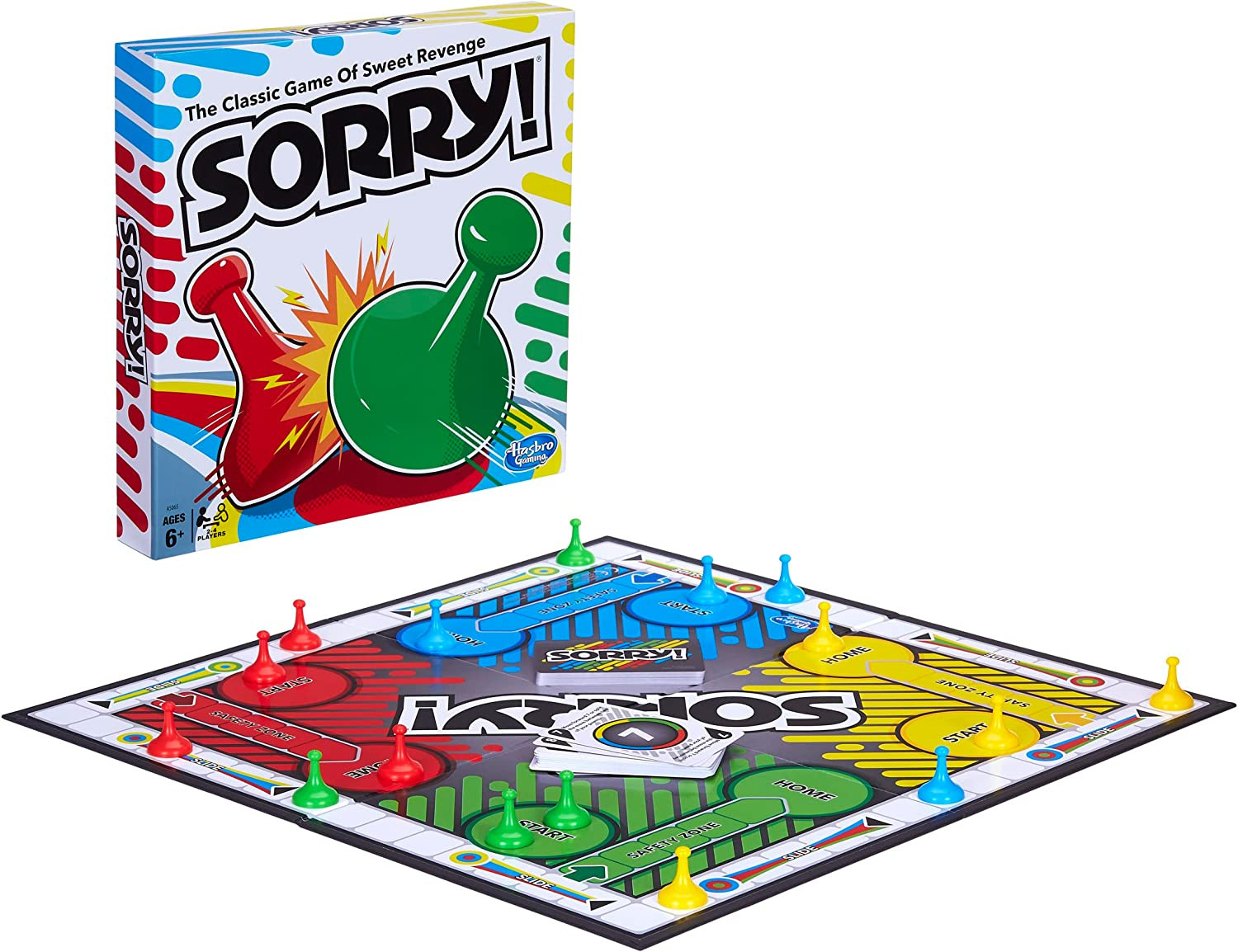 Sorry! Kids Board Game, Family Board Games for Kids and Adults, 2 to 4 Players,