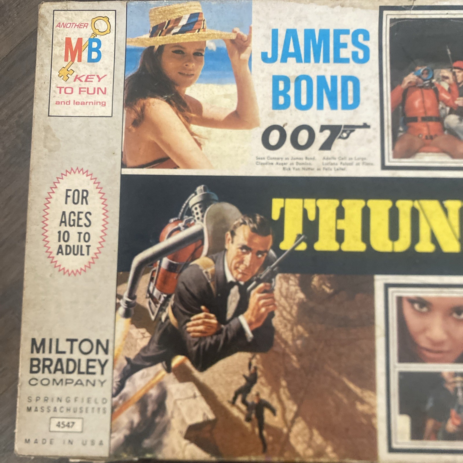 Vintage 1965 James Bond 007 Thunderball Milton Bradley Board Game H2