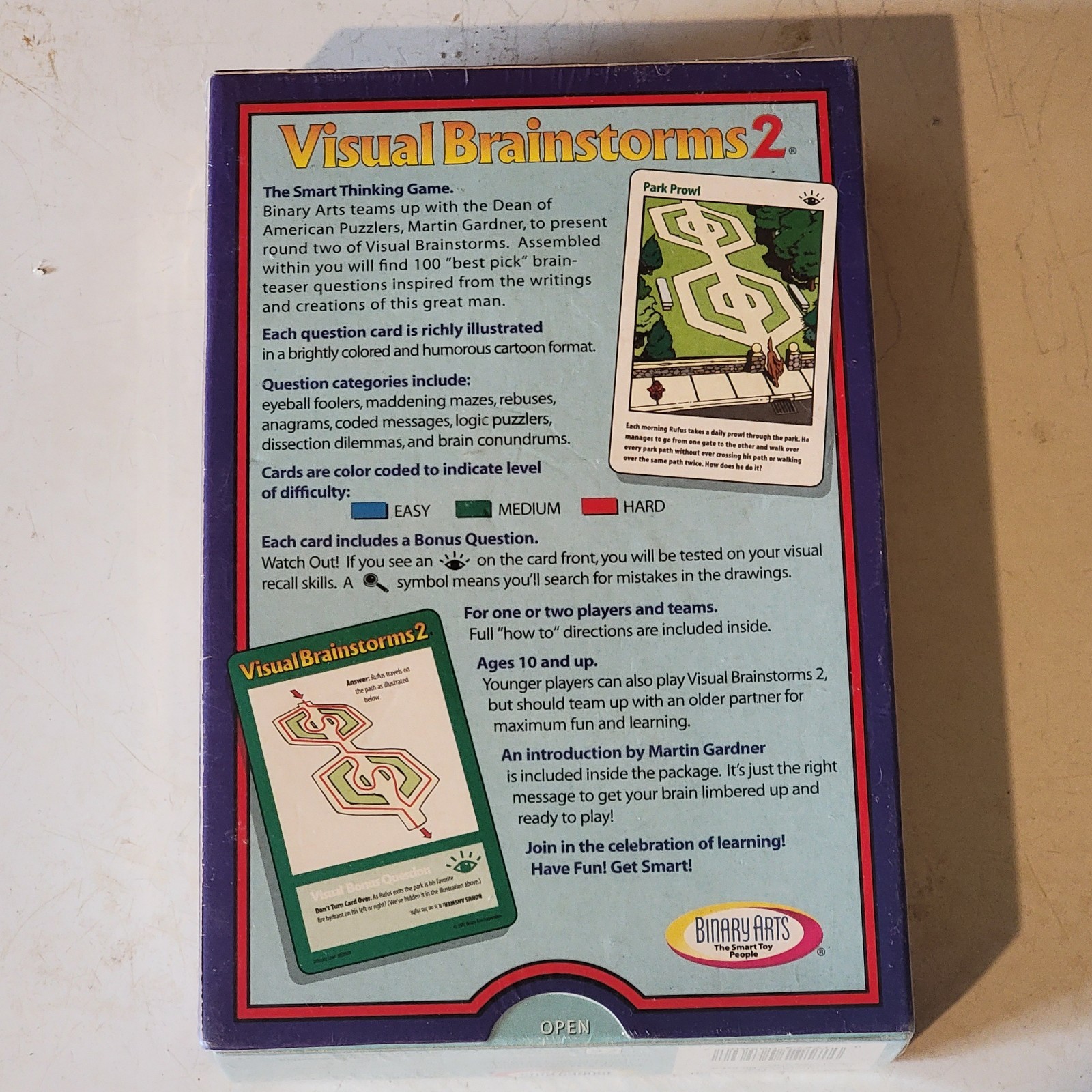 Binary Arts Visual BrainStorms 2 The Smart Thinking Game – Brain Teaser 1997