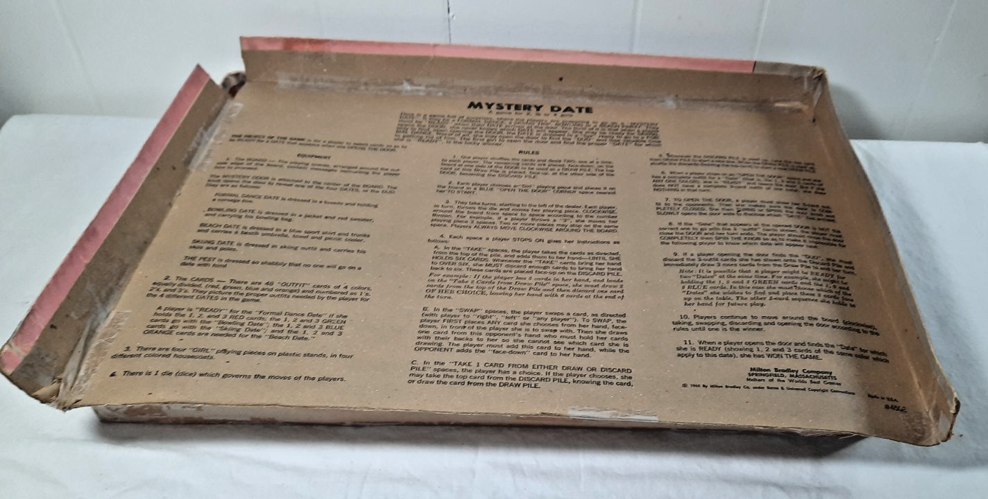 Mystery Date Game Board Game Vintage Complete Set 1965 Milton Bradley