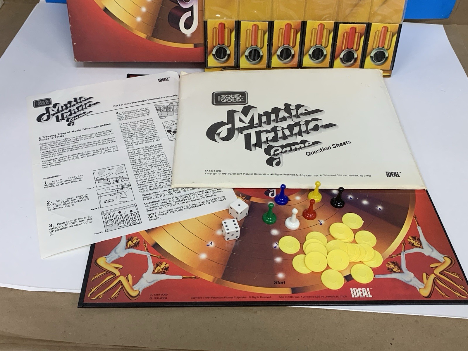 Vintage Solid Gold Music Trivia Game Treasure Trove of Music Trivia Oldies-1984