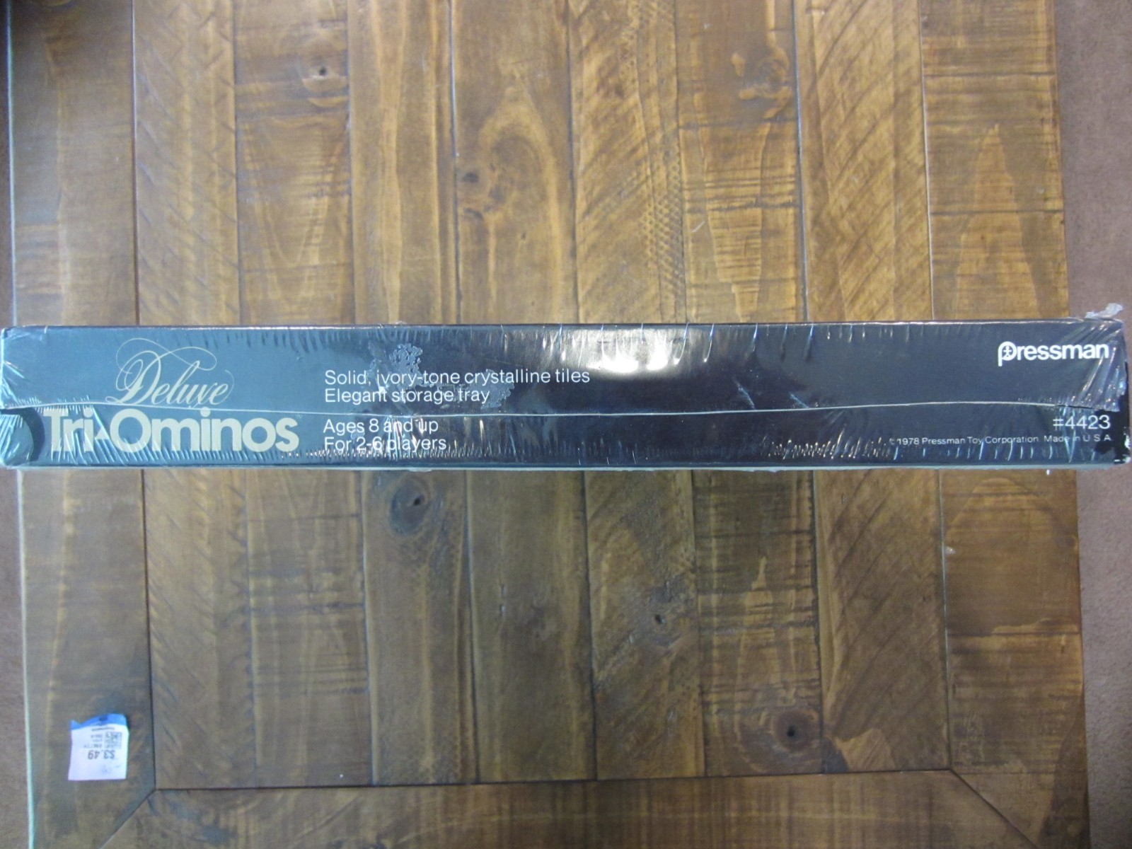 Deluxe Tri-Ominos Vintage 1978 Pressman Game Ivory Tone Crystalline Tiles NOS