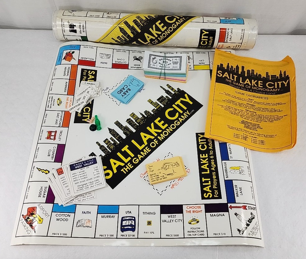 Vintage Salt Lake City The Game of Monogamy LDS Mormon Family Monopoly READ!!
