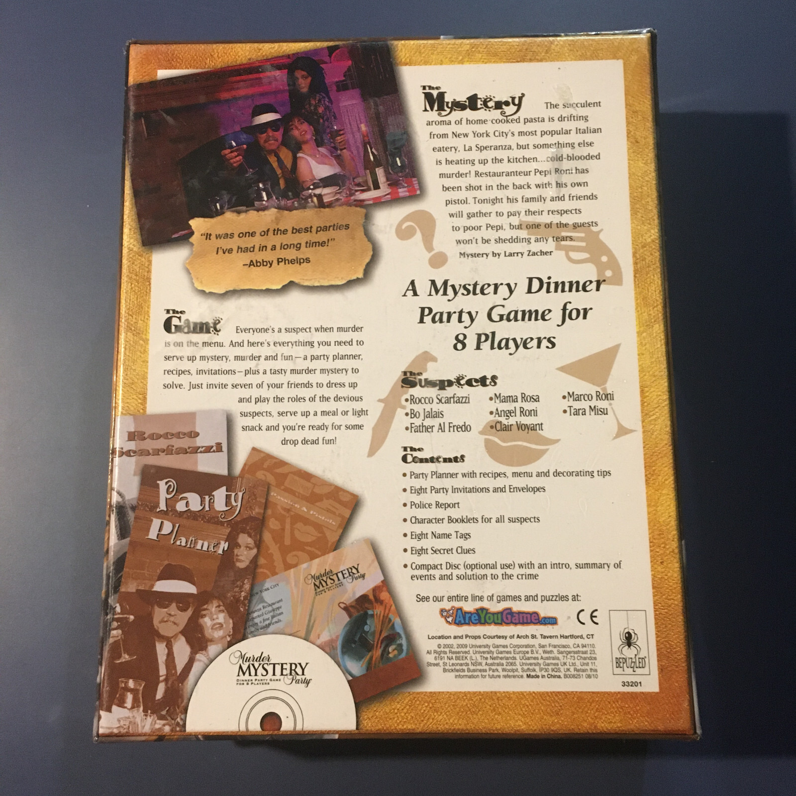 Murder Mystery Dinner Party Game Pasta Passion & Pistols Bepuzzled NEW SEALED