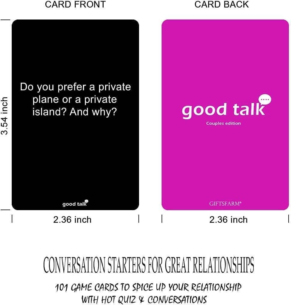 Couples Games – Conversation Starter Questions For Relationships, Cards Game