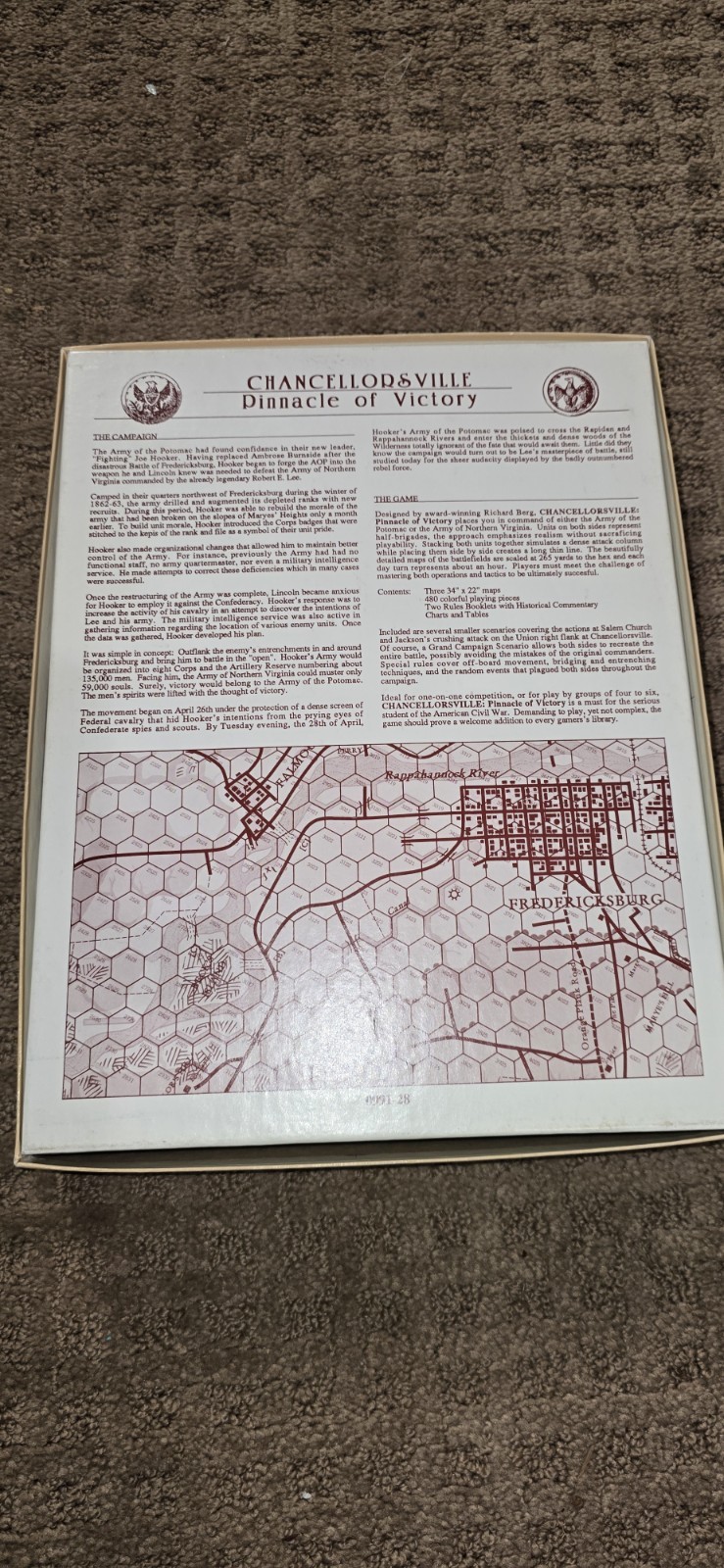 Chancellorsville 1863 War Game — Pinnacle Of Victory