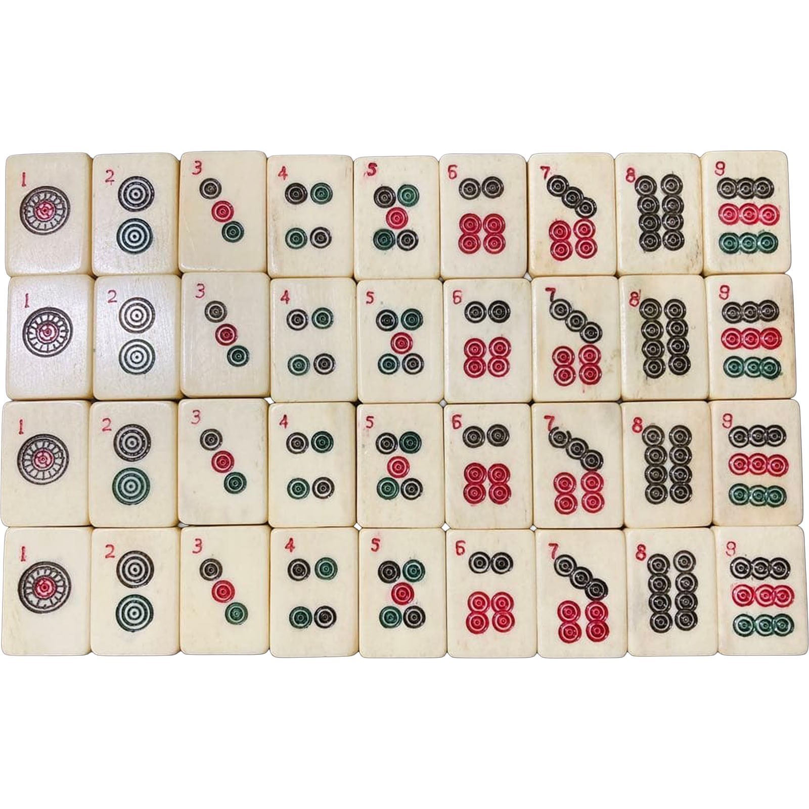 Vtg Chinese Mahjong Bone Bamboo Wooden Case 5 Drawer Tiles Carved Flower Auth