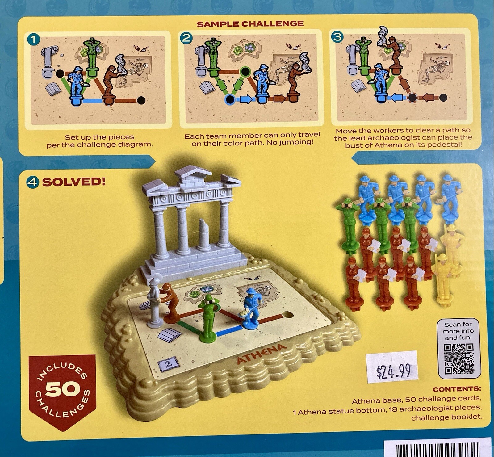 ATHENA Single Player Logic Game, 50 Challenges & Puzzle Player 1 Logic Games