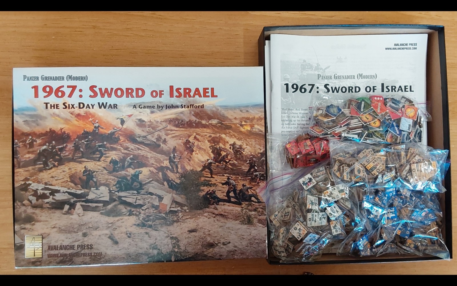 Avalanche Press 1967: Sword of Israel Six-Day War Board Game Map Dice 2+ 12+