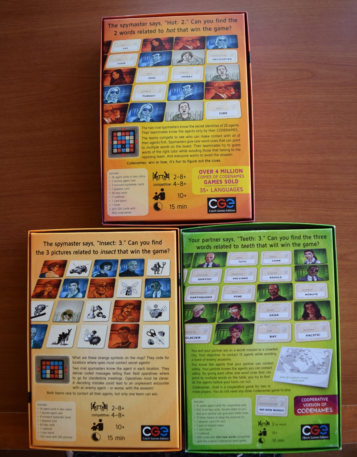 CODENAMES GAME LOT: CODENAMES, DUET, PICTURES – PLEASE READ DESCRIPTION SEE PICS