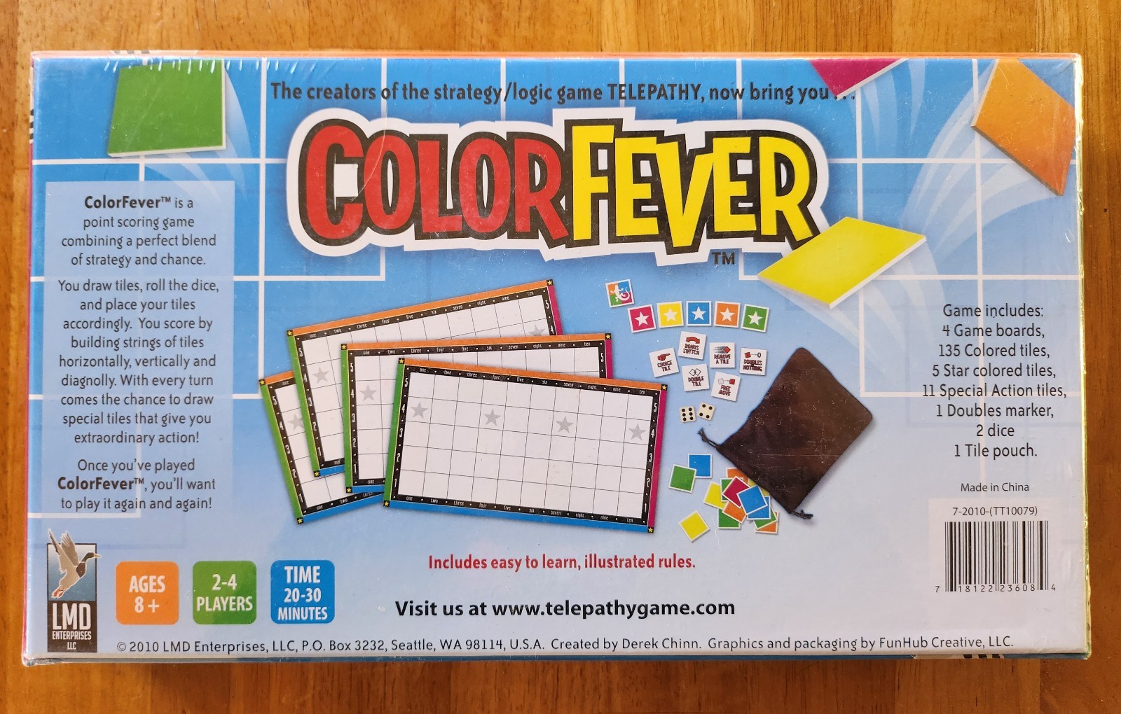 ColorFever Strategy & Chance Family Game for Ages 8 through Adult NIB