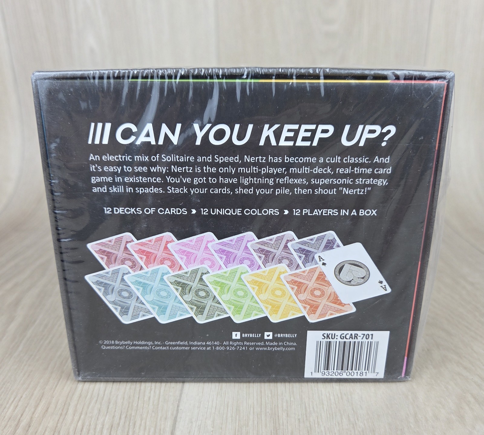Nertz Card Game Box Set 12 Decks 12 Colors 12 Players Fast Paced Sealed