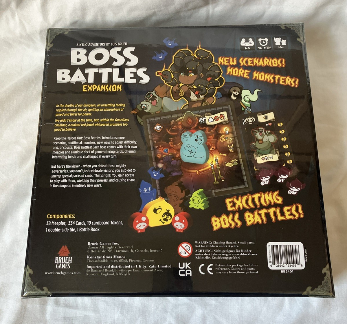 NEW and SEALED Boss Battle Expansion Board Game By Brueh Games