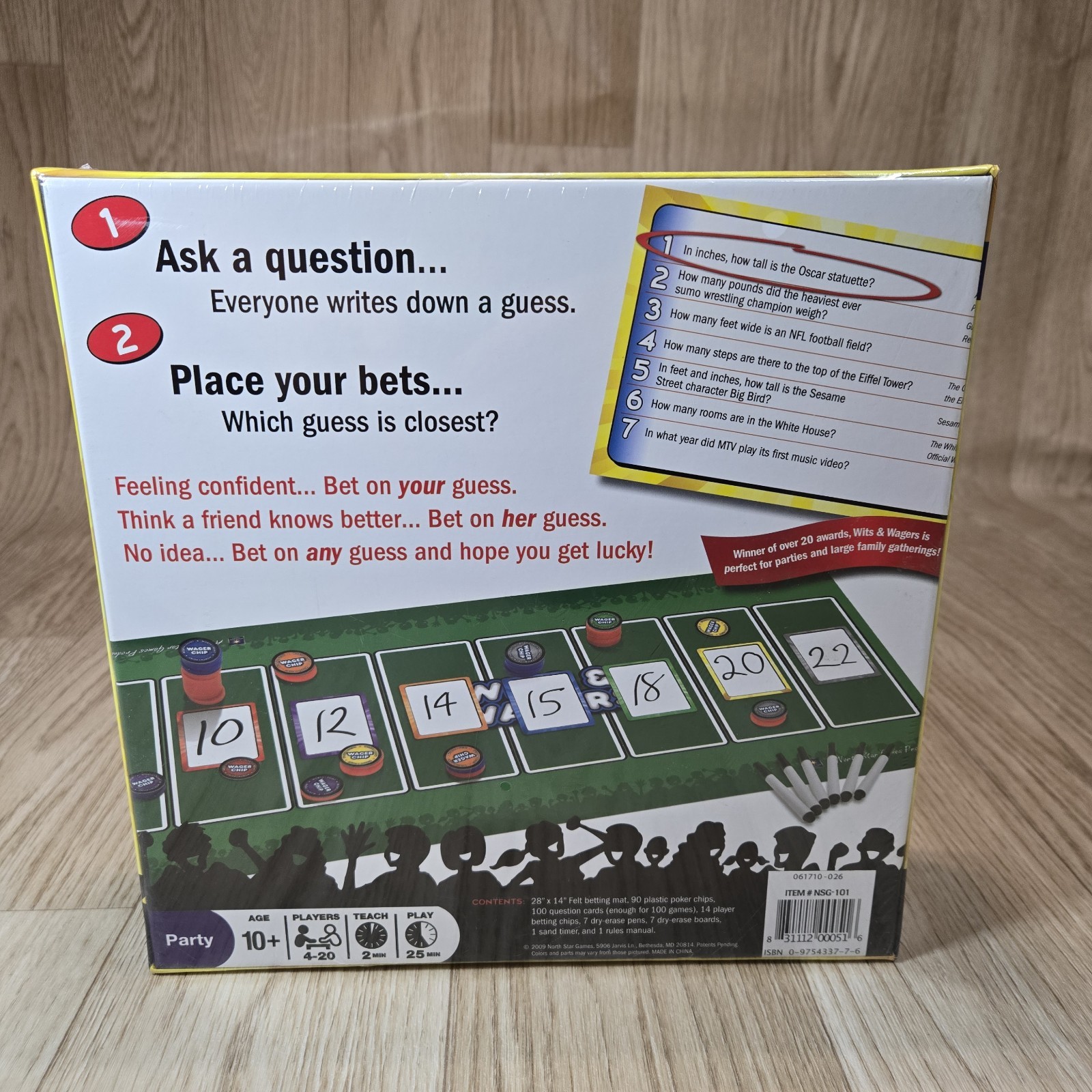 Wits & Wagers The Most Award Winning Party Board Game by North Star Games SEALED
