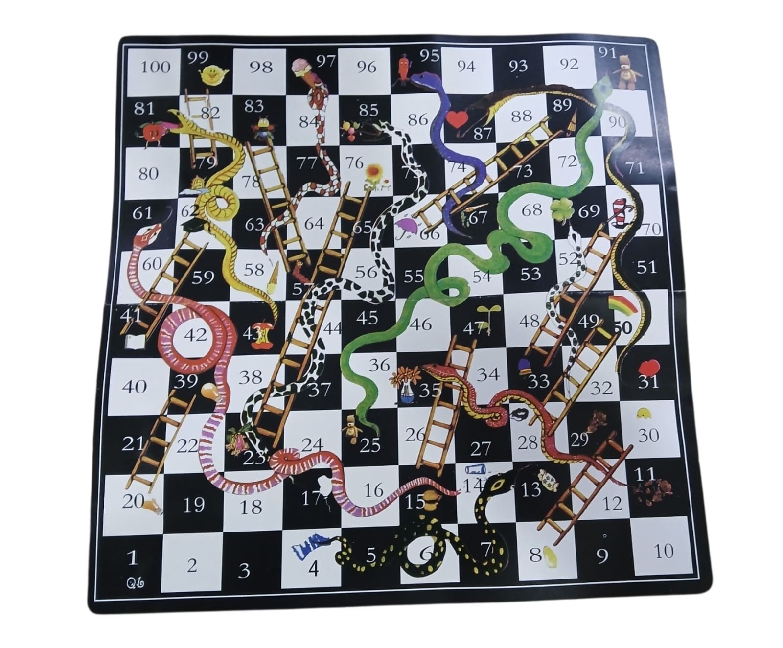 Snakes & Ladders Board Game (34 cm × 34 cm) | Classic Family & Kids Game | Fun