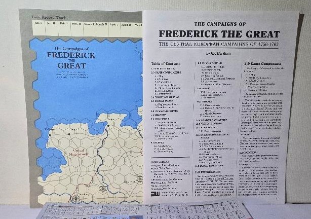 Seven Years War Campaigns of Frederick the Great 3W Game 1993 UNPUNCHED Complete