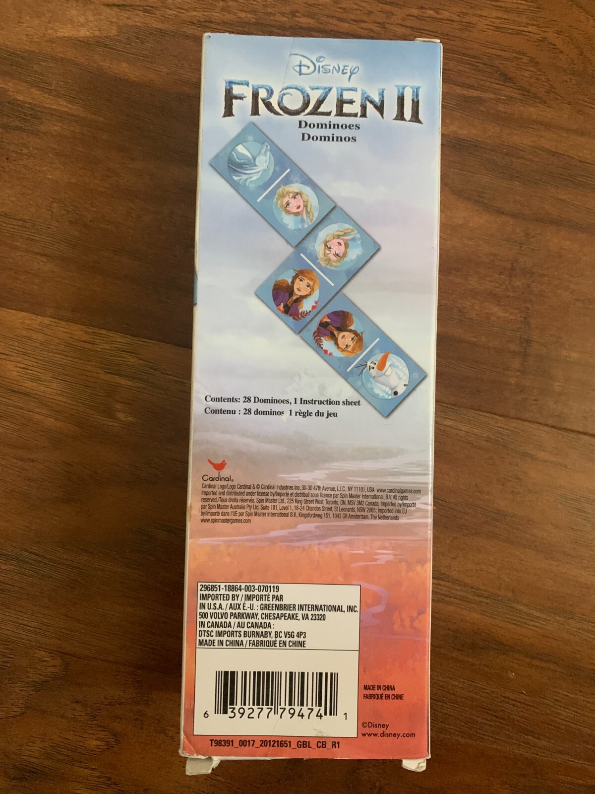 Frozen Lot:Surprise Slides+Match+Kristoff+SvenPlush+Elsa-Anna Tin+Dominos+CD+Mat