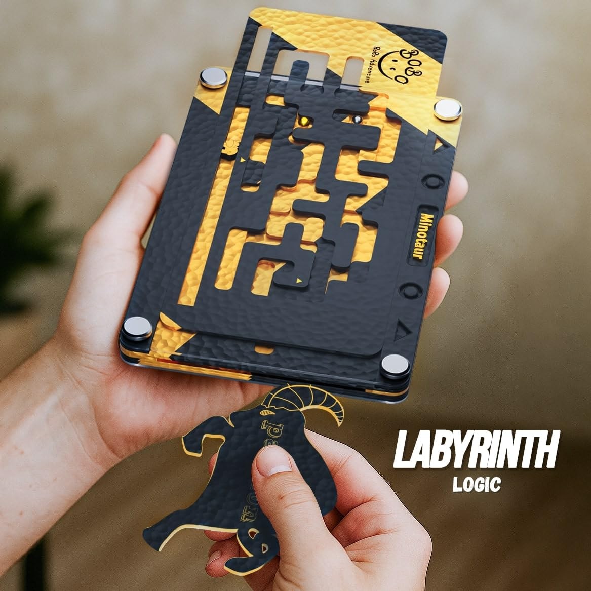 Wooden Labyrinth Board Game – 2-in-1 Double-Sided Marble Maze with 2 Balls & …
