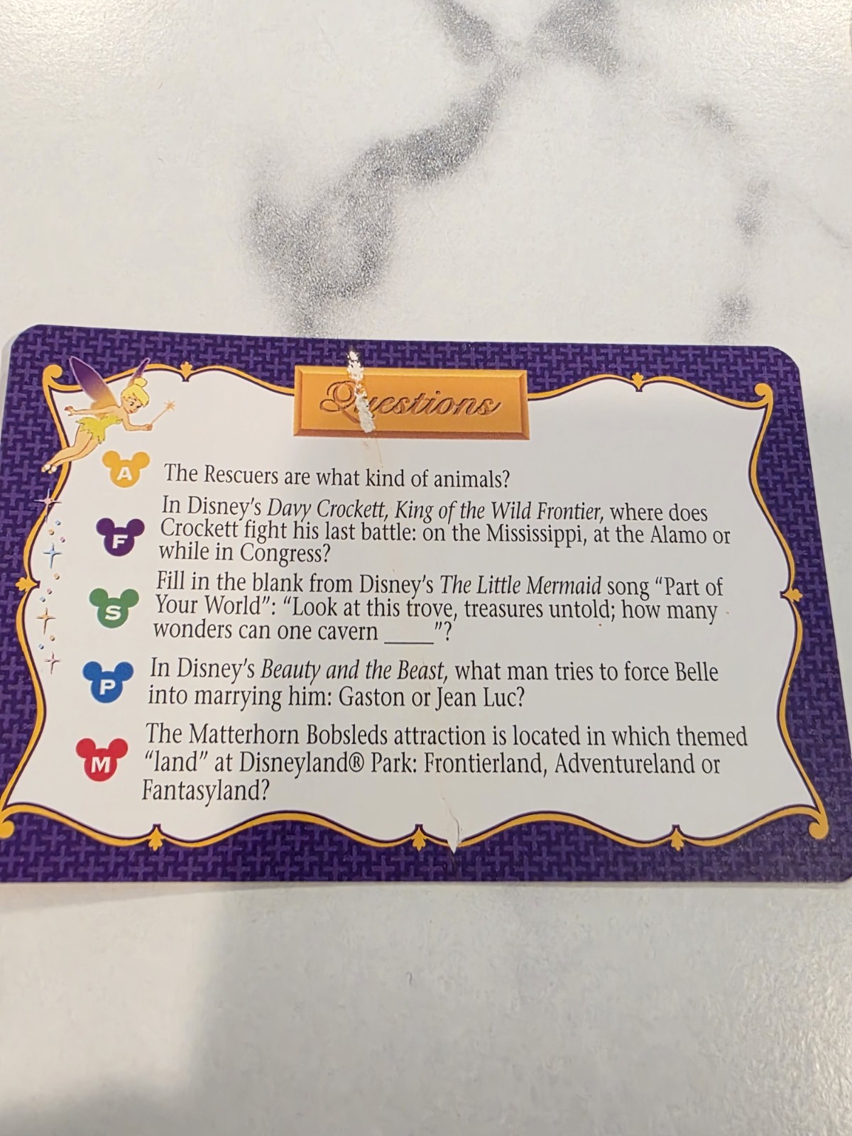 THE WONDERFUL WORLD of DISNEY TRIVIA 2 THE SEQUEL Board Game 100% COMPLETE