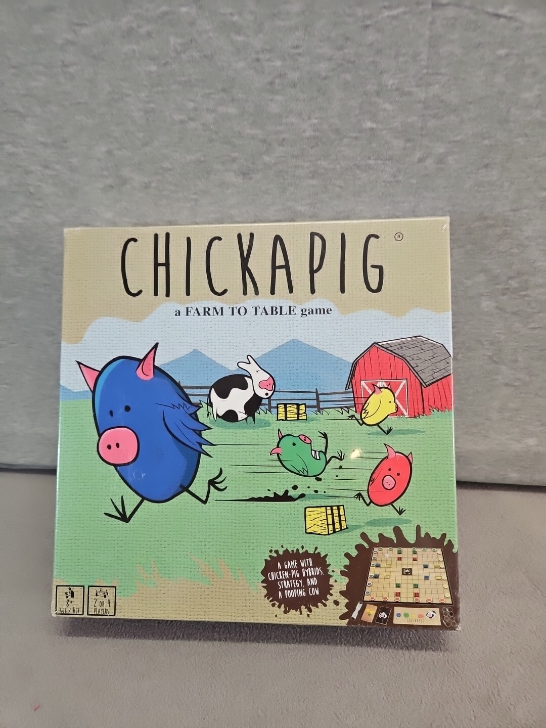 Chickapig Strategic Board Game Family Friendly Game For 2 or 4 Players with T5