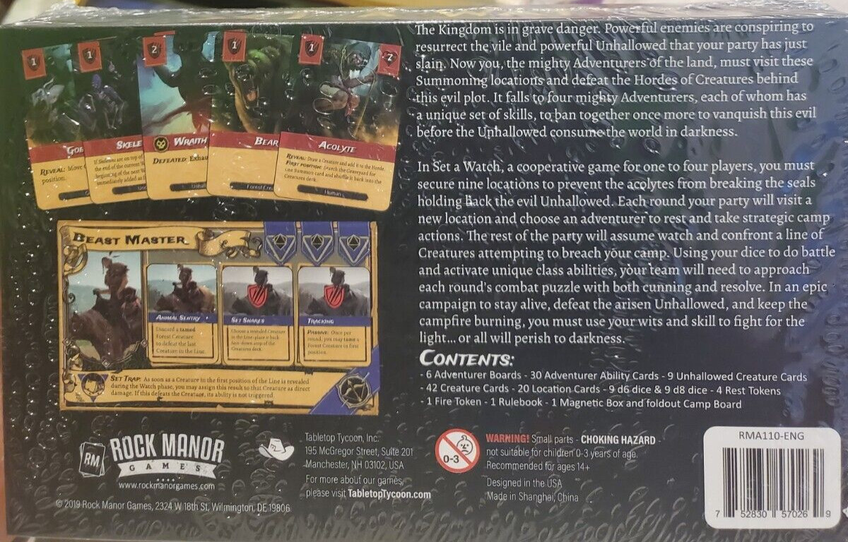 Rock Manor Games Set A Watch