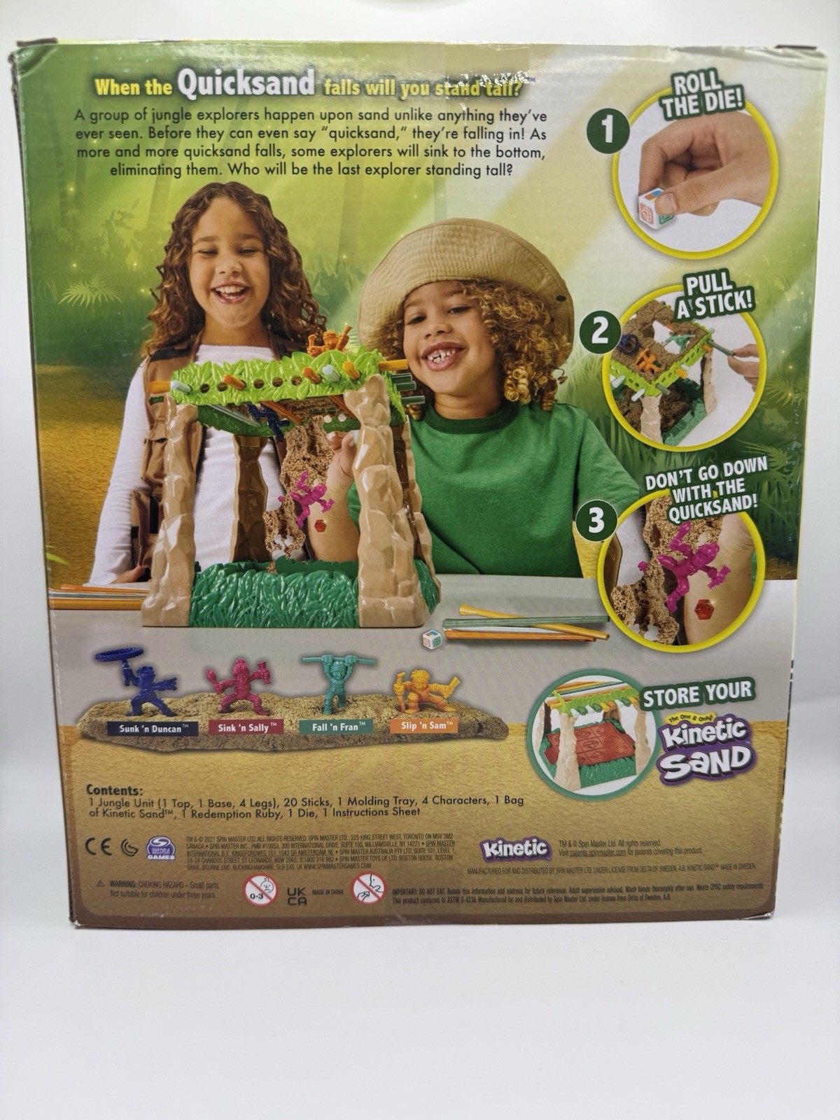 Sink N Sand Game Kinetic Sand Spin Master Jungle Quicksand Board Game New