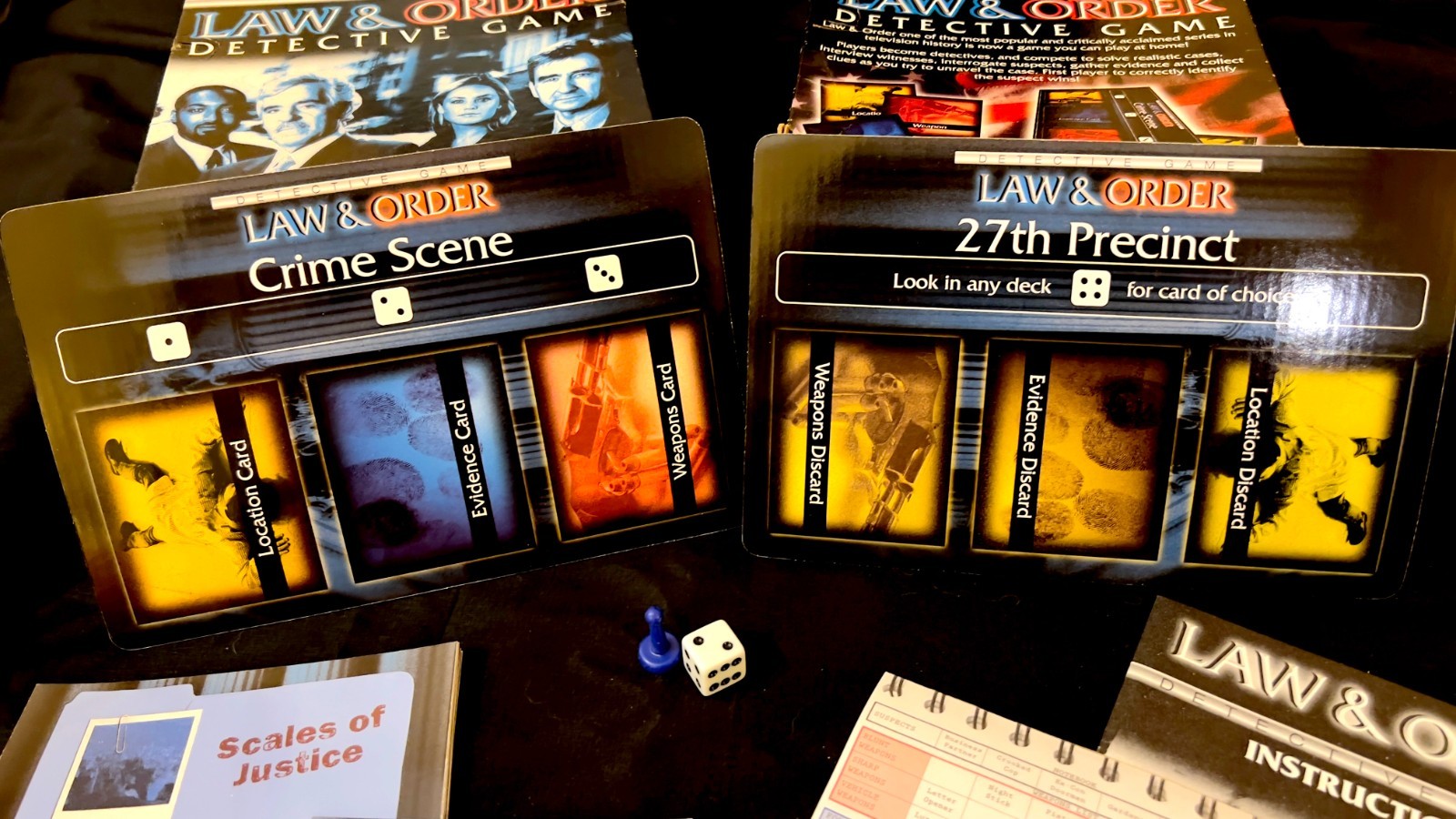 Law & Order Detective Game (Box Edition) COMPLETE 200 Board Game, Cardinal Ind.