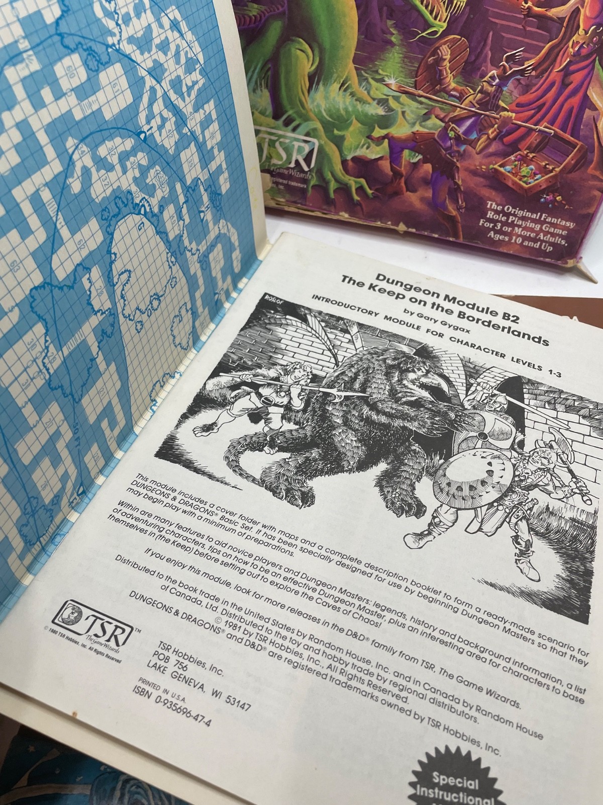 1981 Dungeons & Dragons D&D Adventure Vintage 1st Basic Set #1011 Purple TSR