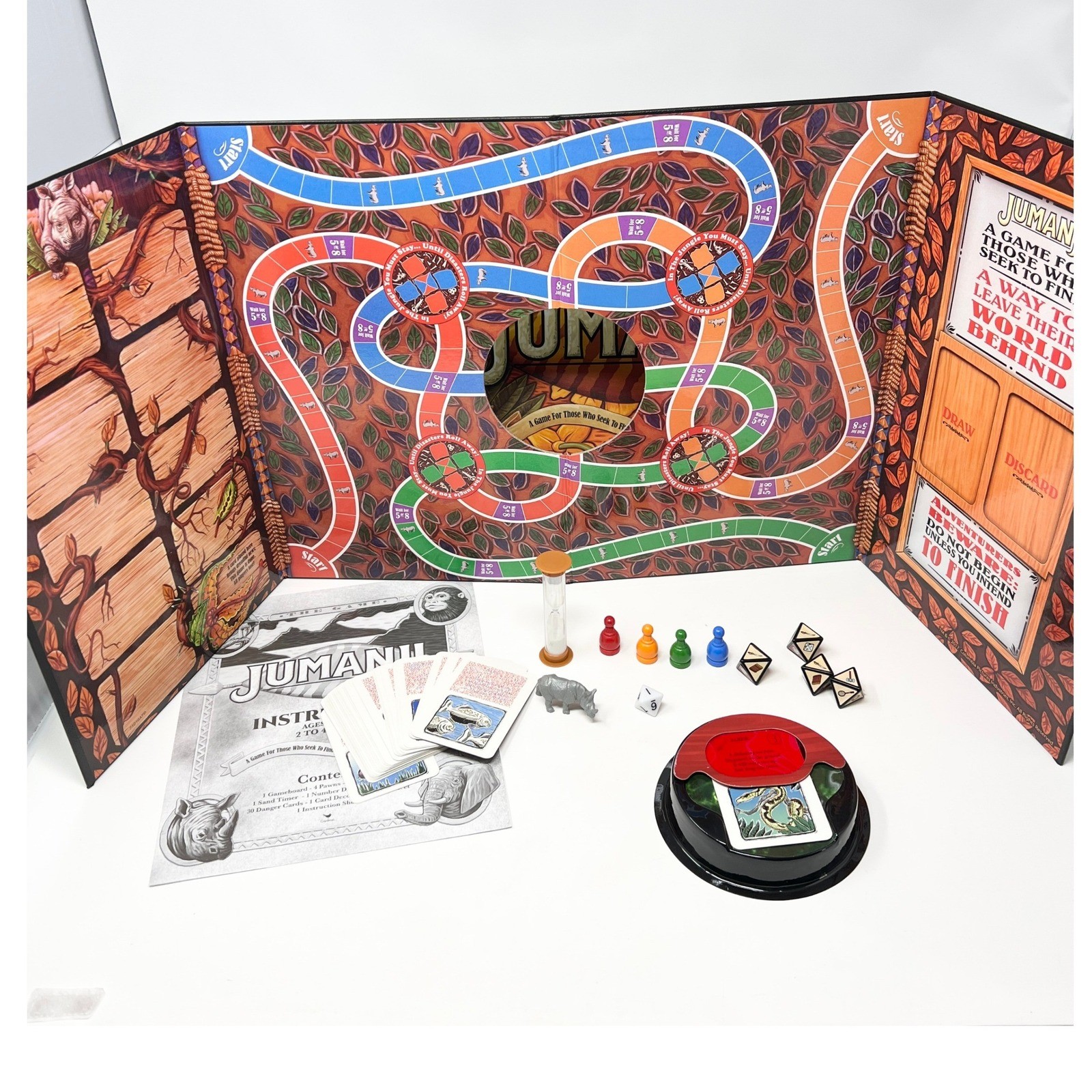 Jumanji The Game Board Game 2018 Spin Master Cardinal Complete Decoder & Pieces