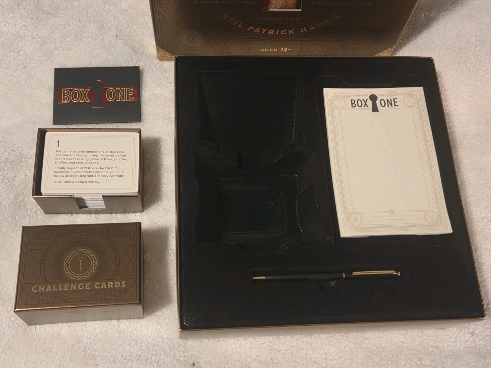 Neil Patrick Harris ‘Box One’ Strategy Game New Open Box Sealed Cards