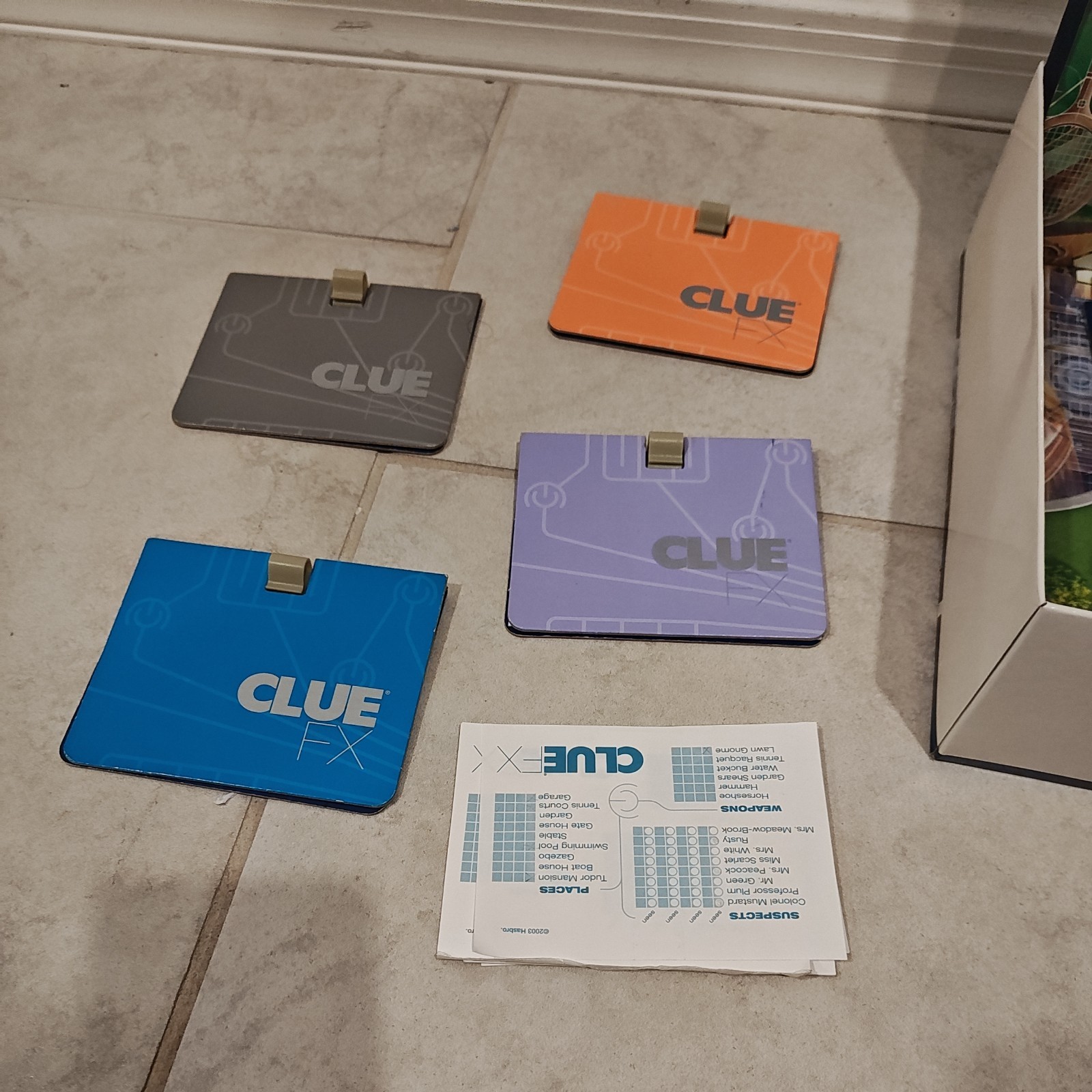 Clue FX Parker Brothers 2003 Electronic Board Game Detective Complete & Tested