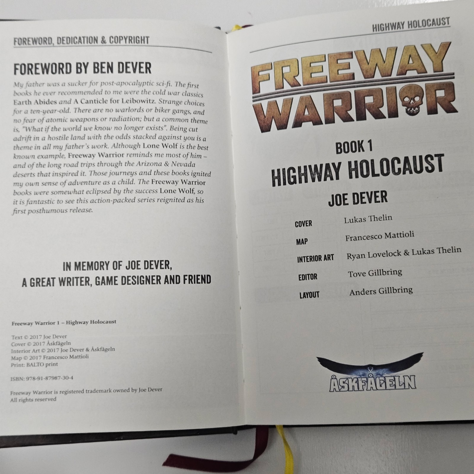 Joe Dever’s Freeway Warrior 1 Highway Holocaust Hardcover Adventure Gamebook