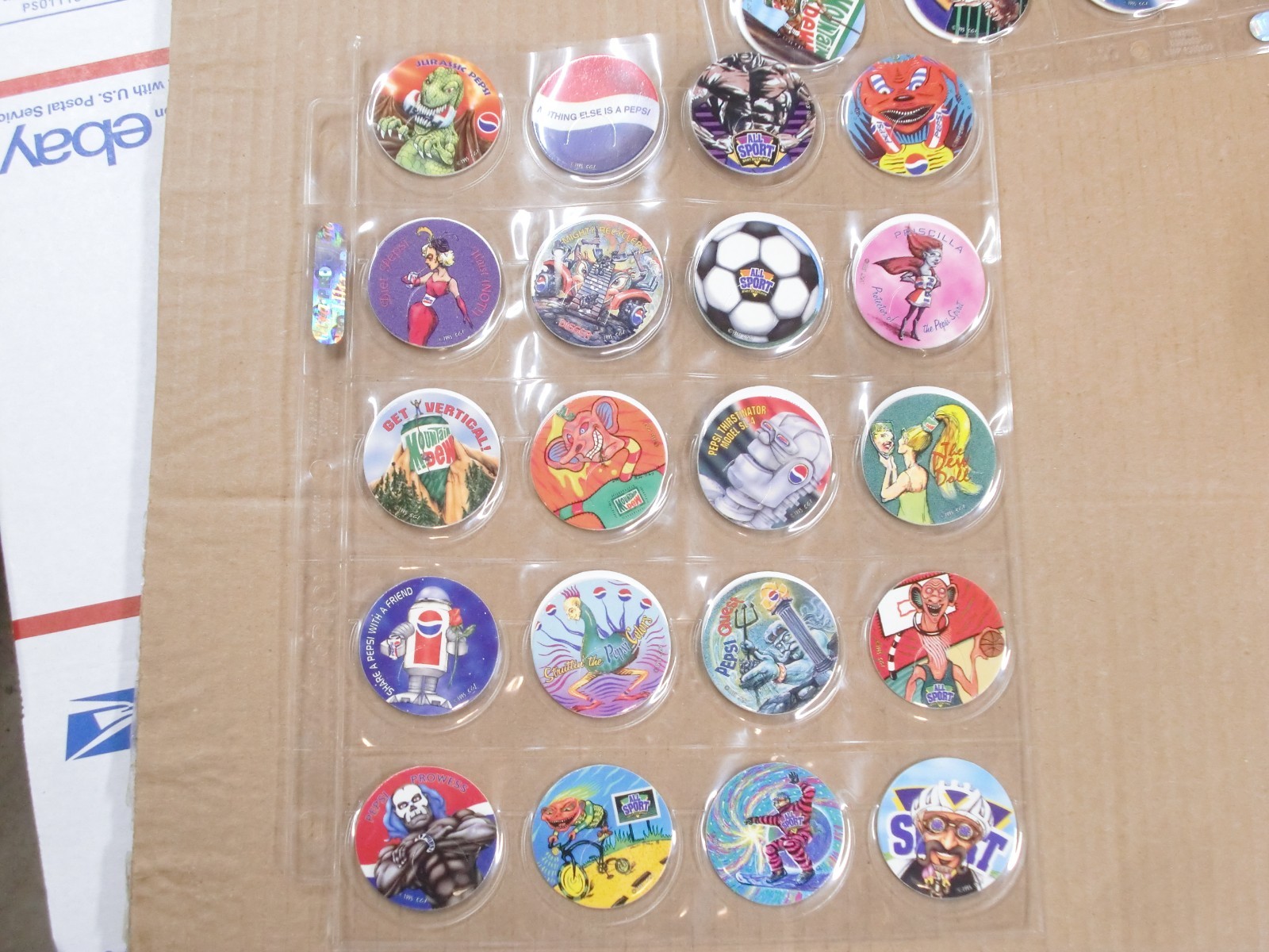 POGS/MILKCAPS PEPSI BY S.G.I. 1995 REGULAR ISSUE COMPLETE SET OF ALL 70 SHEETED