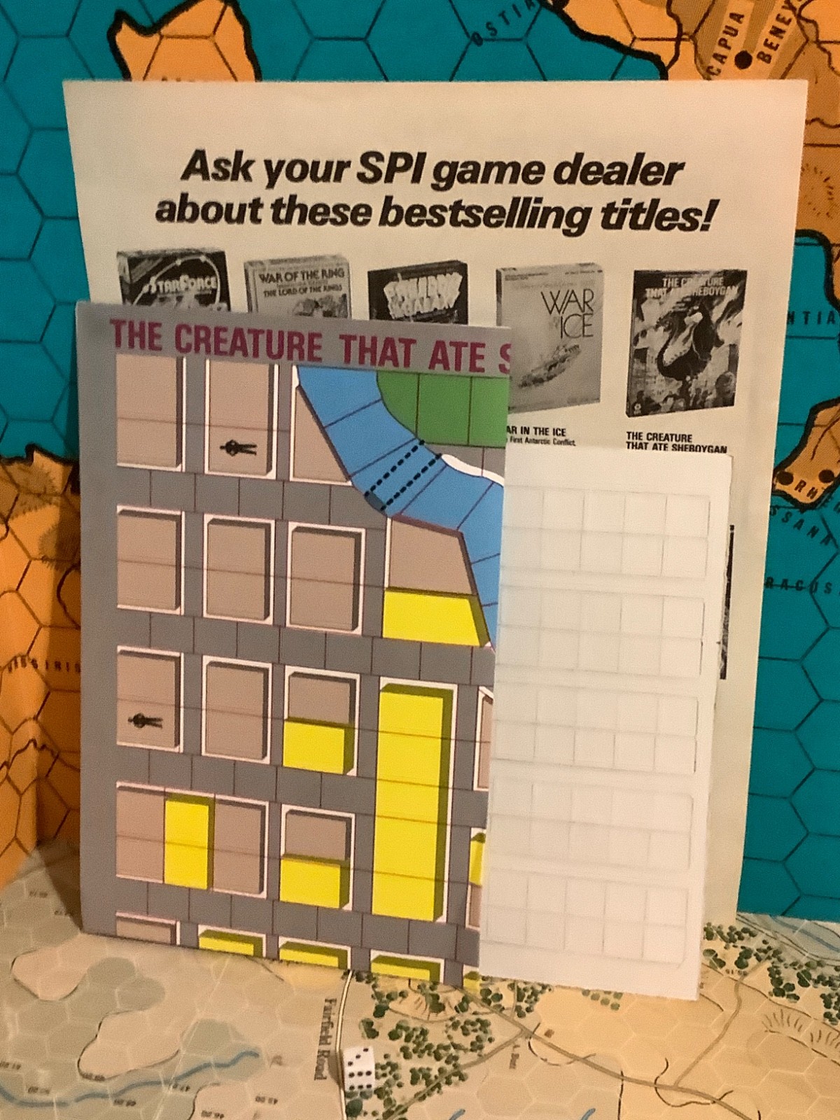 The CREATURE that ate SHEBOYGAN unpunched 1979 SPI BOX Kaiju Monster Sci-Fi