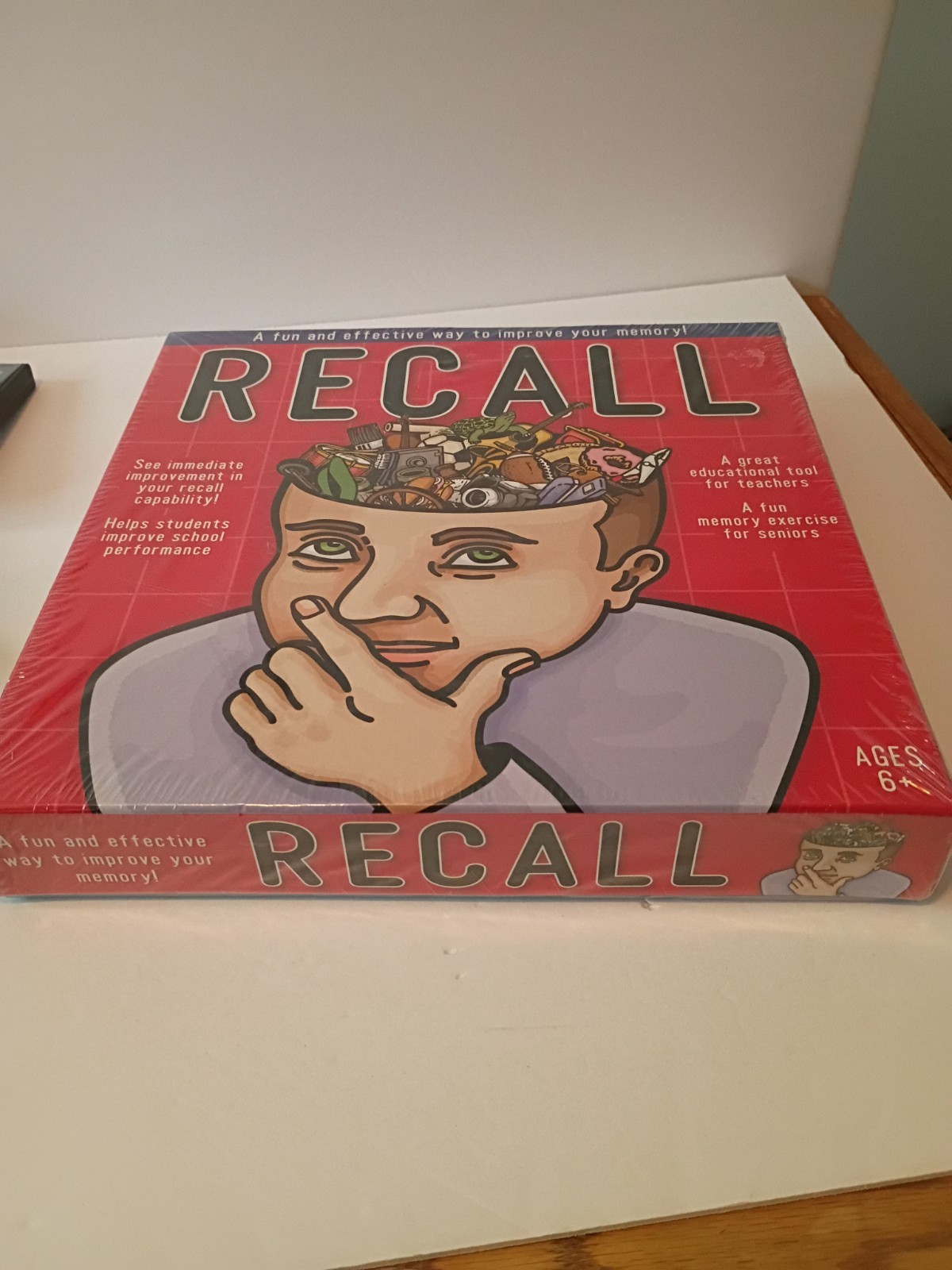 Recall Board Game Memory Improvement Tile Educational Kids, Classroom Seniors