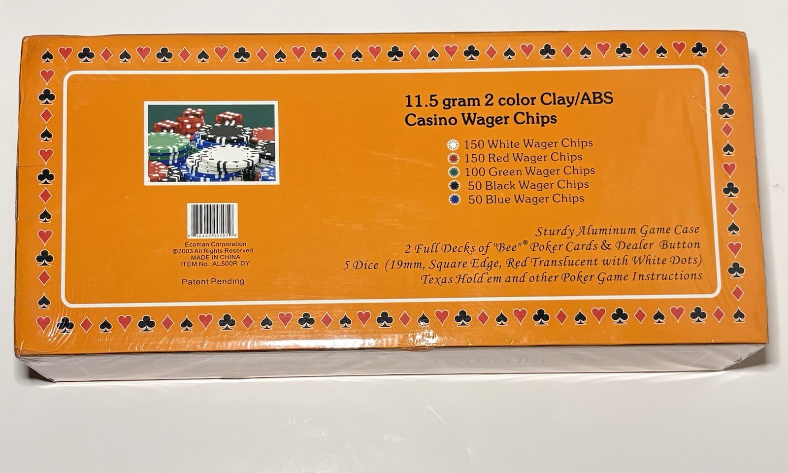 ECOMAN The Ultimate Poker Game Set Aluminum Case 11.5g Casino Chips