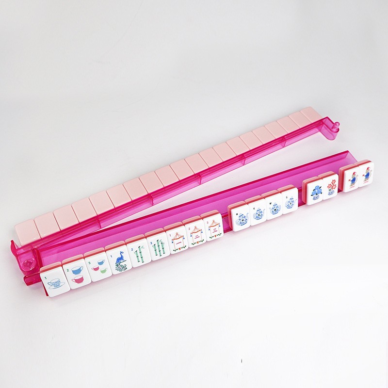 American mahjong tile set,Four layer acrylic,160 Tiles – Pink Monkey