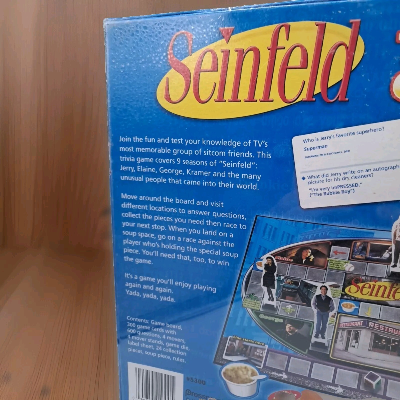 Seinfeld Trivia Game 2009 Pressman Board Game 300 Cards 600 Questions *NEW*