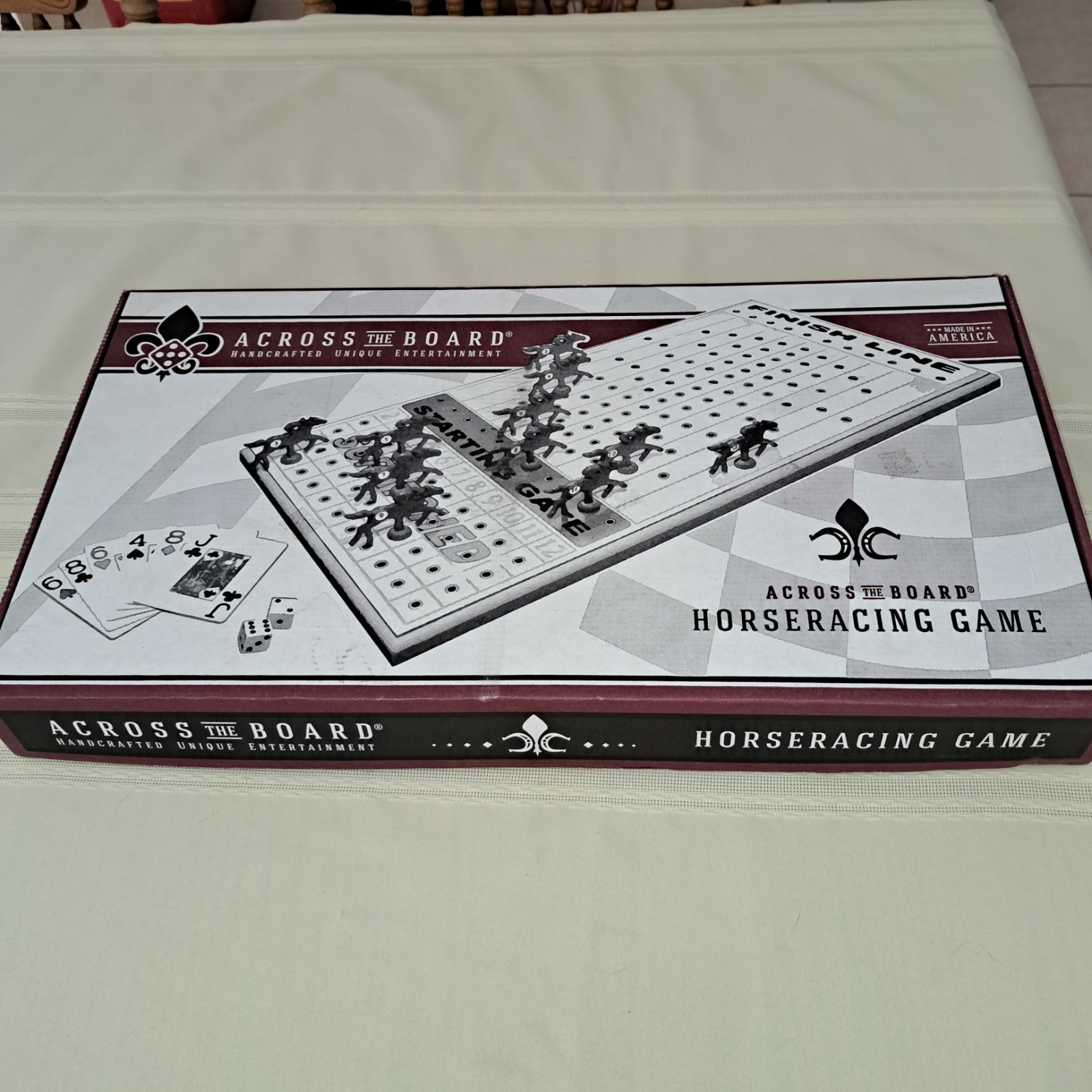 Across The Board Horse Racing Horseracing Game Handcrafted Wood Board, 2007, NIB