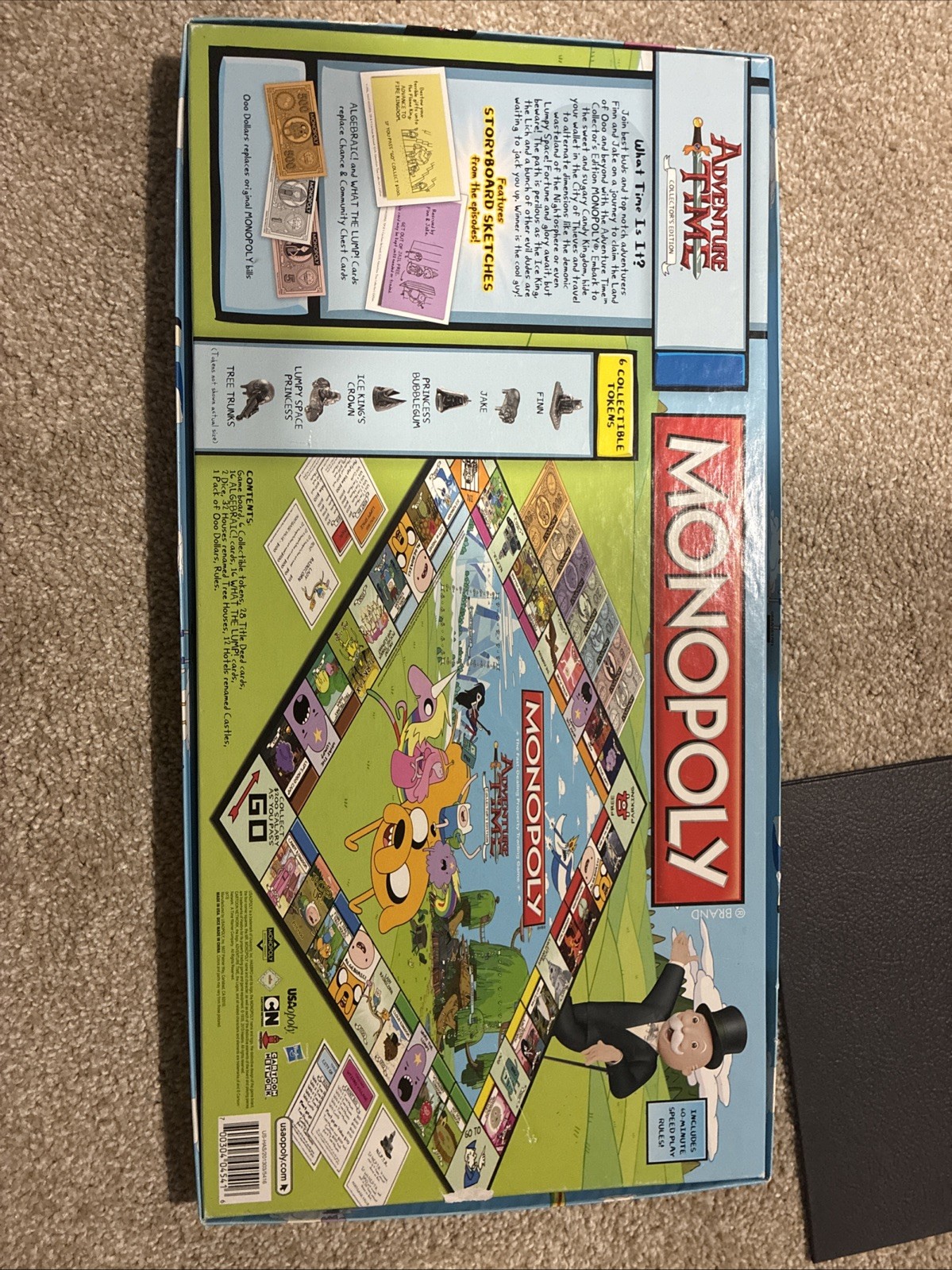 Monopoly Adventure Time Collector’s Edition Board Game Cartoon Network COMPLETE