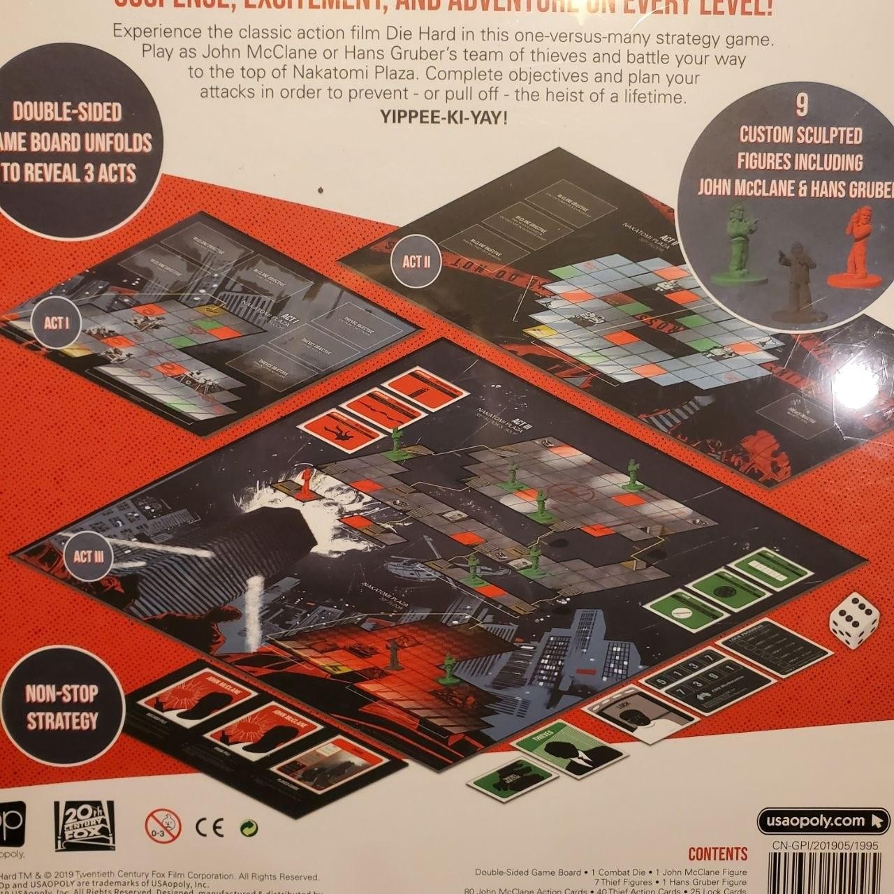 Die Hard Nakatomi Heist Board Game YKYMF Bonus Pin New Sealed Christmas Classic