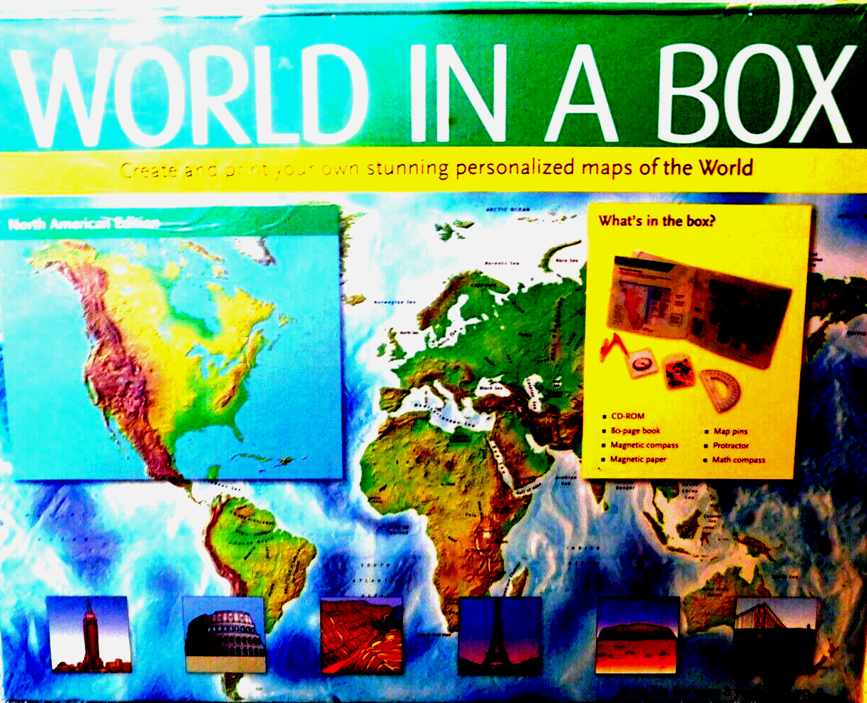 Sterling~World In A Box Create Your Own Personalized Maps N.America Edition NEW!