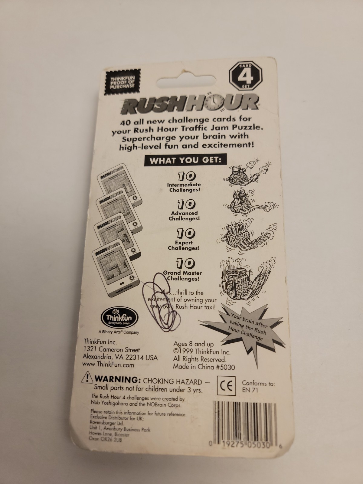 1999 Rush Hour Jam Card 4 Set 40 Cards & Car Sealed In Package Think Fun