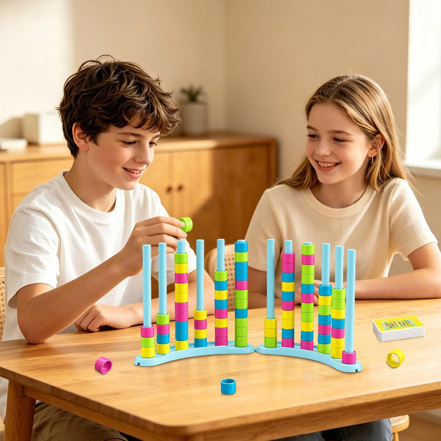 Color Matching Challenge Game 2 Pack – Fast Pattern Color Sorting & Stacking Toy