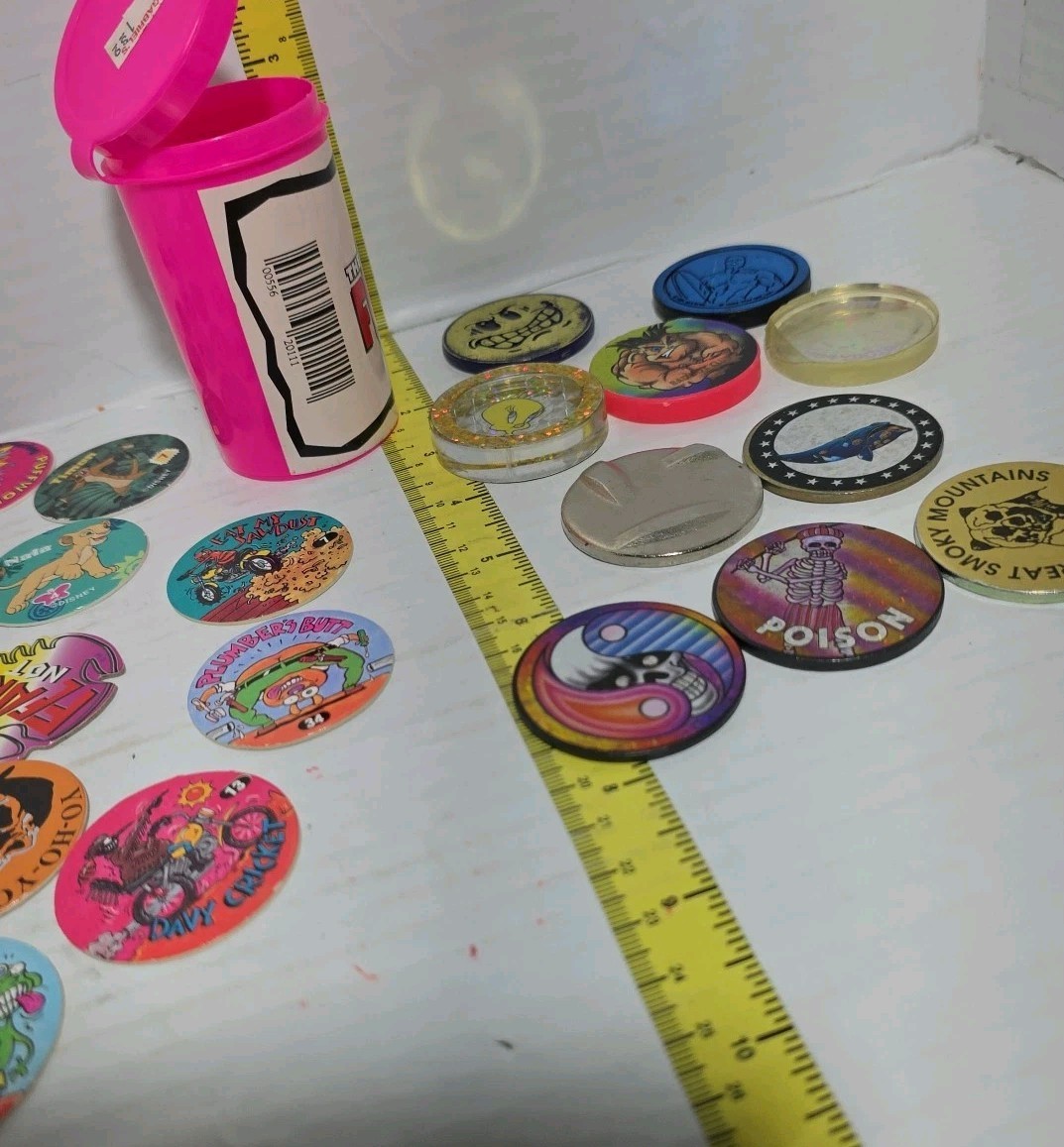 Lot Pogs Slammers! 1990s Retro Nostalgia! Mixed Branded & Unbranded Metal