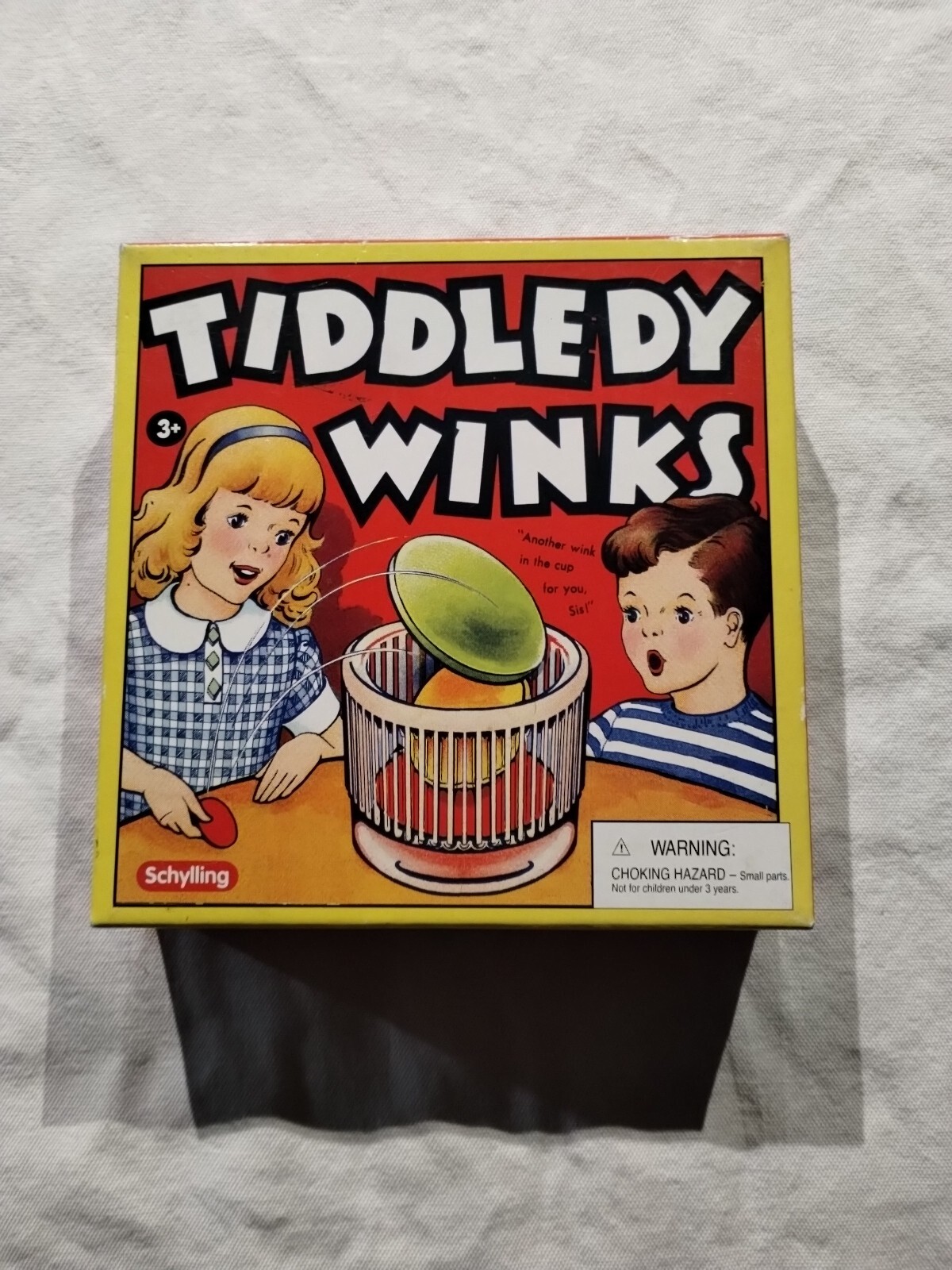 Tiddledy Winks Game w/Colorful Box model 8212 Vintage Christmas Fun for Kids NOB