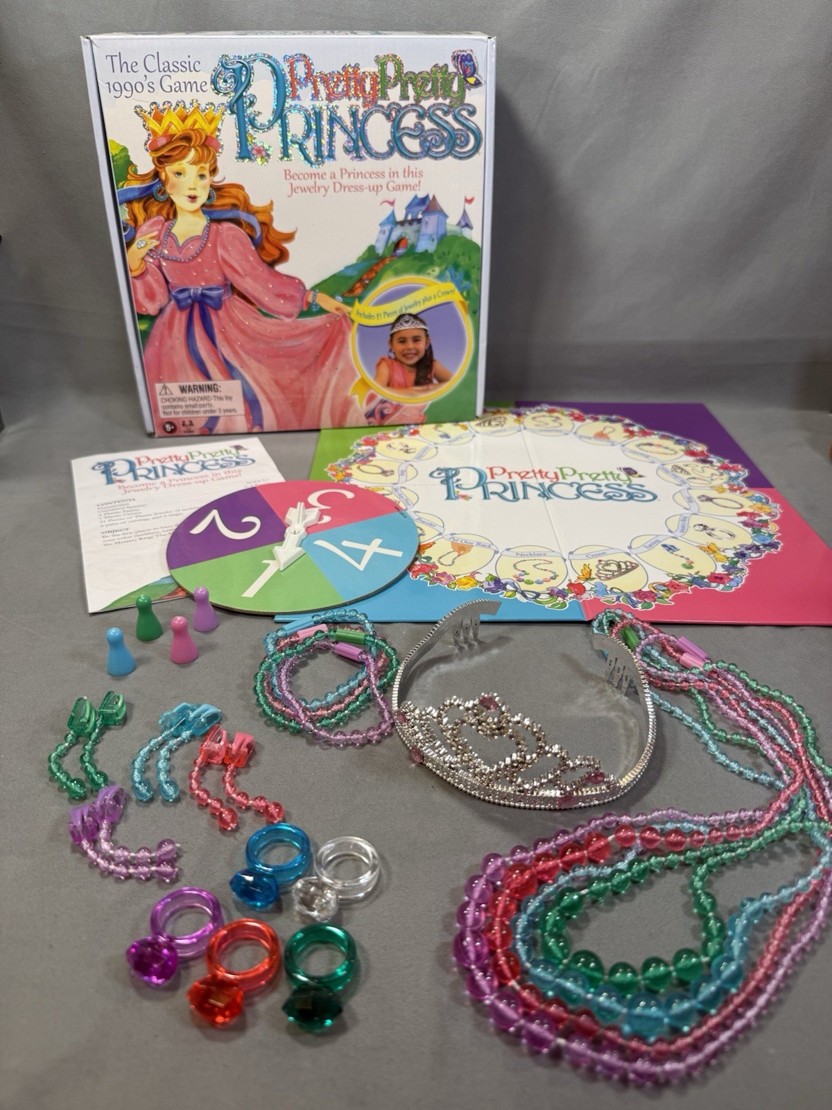 Hasbro Pretty Pretty Princess Jewelry Dress Up Board Game 2023 100% Complete VG+